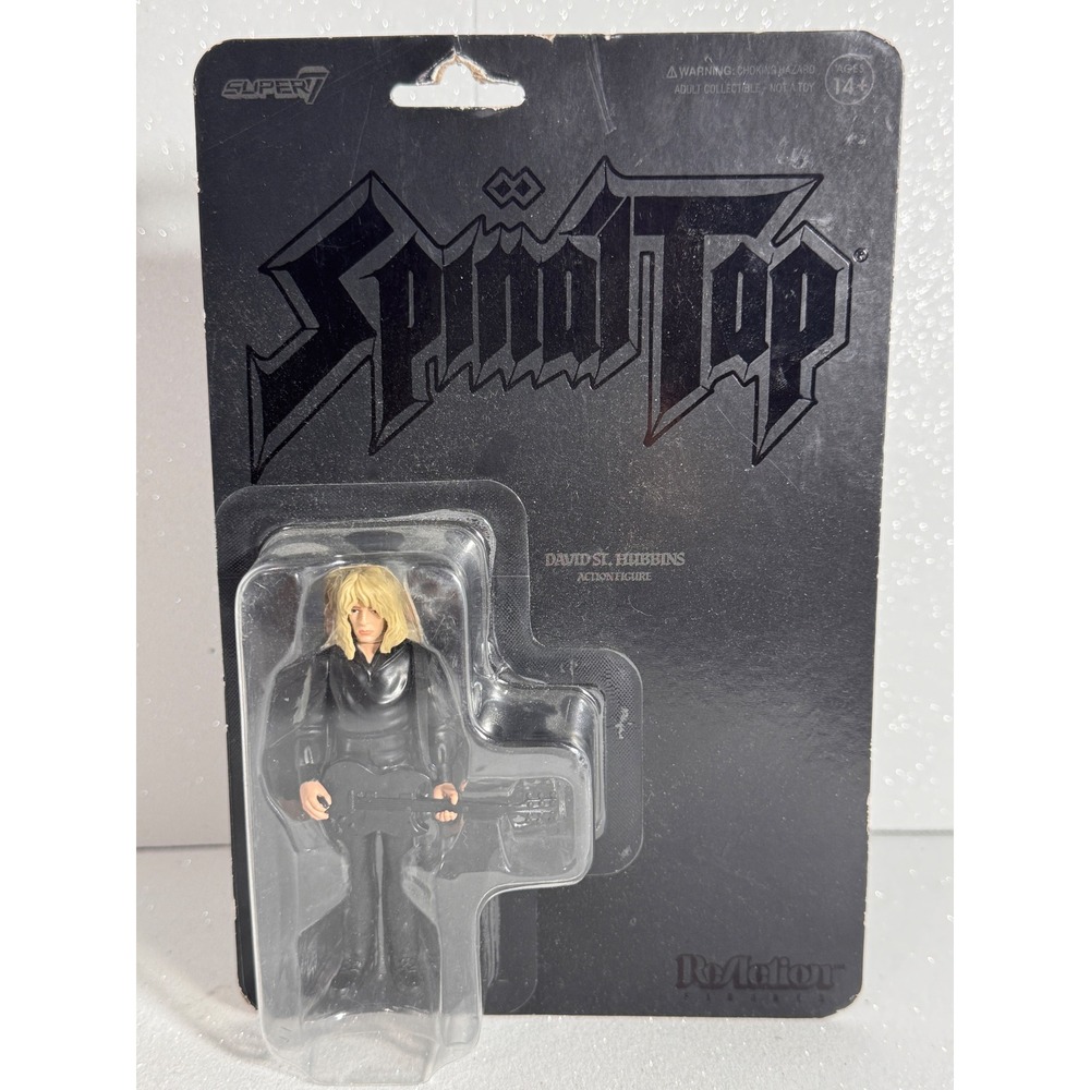 Super7 ReAction Figures Spinal Tap David St. Hubbins Action Figure Black Card
